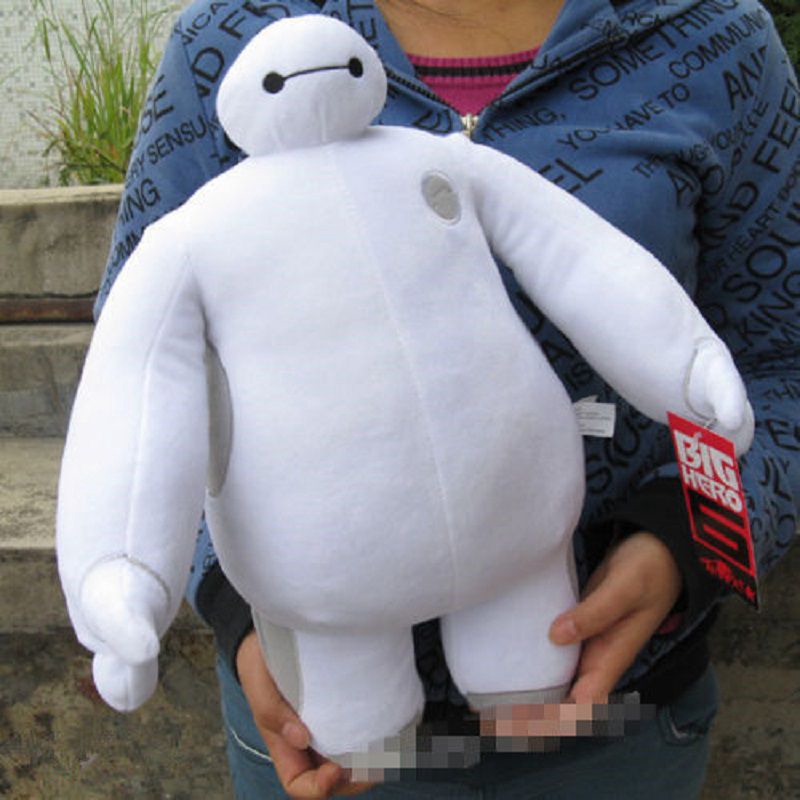 New White BIG HERO 6 BAYMAX ROBOT Plush Stuffed Toys Dolls Kids Gift