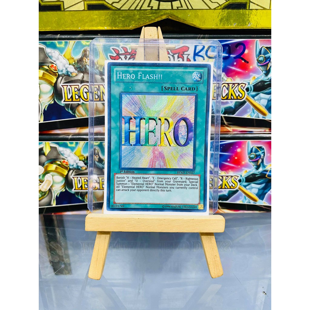 [ Dưa Hấu Yugioh ] Combo 5 Lá bài thẻ bài Hero Flash!! – Secret Rare - Tặng bọc bài nhựa bảo quản