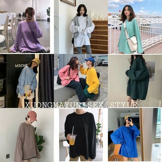 ÁO SWEATER BASIC TAY DÀI - ÁO UNISEX TRƠN HOT NHIỀU MÀU