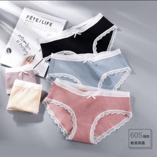 Quần cotton tăm đính nơ xuất khẩu combo 10 cái