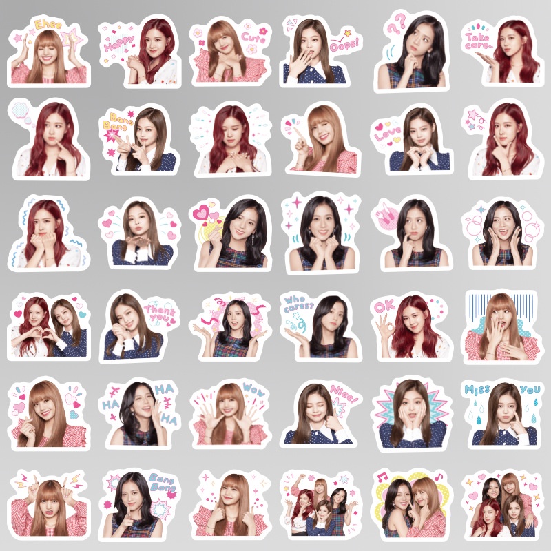 Set 40 Nhãn Dán Hình Nhóm Nhạc Blackpink