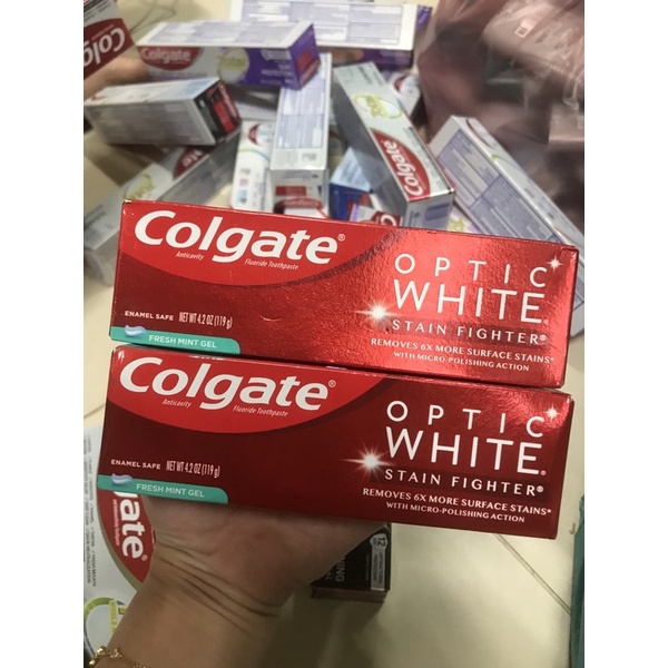 Kem đánh răng Colgate Optic White 170gMỹ USA