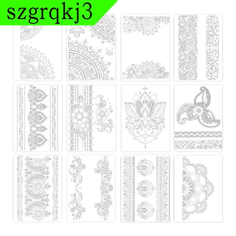 Khuôn vẽ hoa mandala cỡ lớn có thể tái sử dụng trang trí DIY