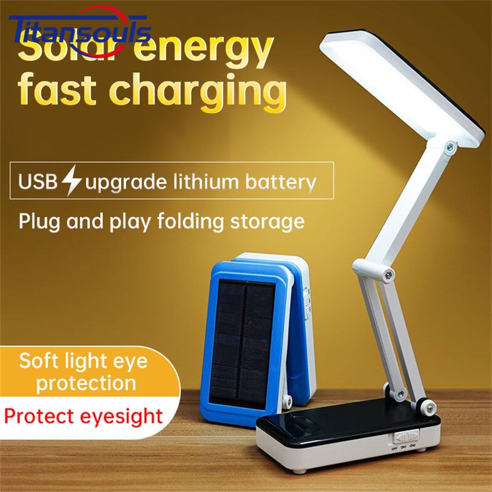 Sẵn sàng✅USB Bàn Năng Lượng Mặt Trời Đèn Năng Lượng Mặt Trời Có Thể Gập Lại Bàn Đèn Năng Lượng Mặt Trời Pin Có Thể Sạc Lại Xách Tay Bàn Có Thể Điều Chỉnh Đèn Với 26 Đèn LED Năng Lượng Mặt Trời Ánh Sáng phí Đèn Đọc Sách Đèn LED Ánh Sáng Ban Đêm TTS