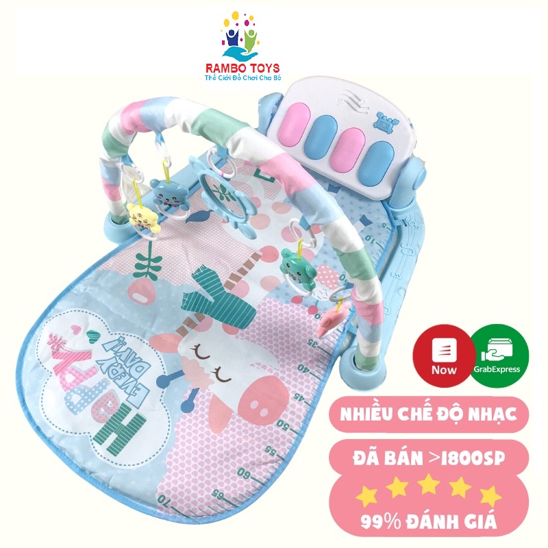 Đồ chơi thảm nhạc piano cho bé sơ sinh cao cấp, thảm nhạc cho trẻ nằm chơi có đèn nhạc mẫu 2022