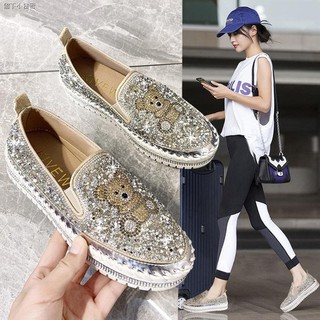 ↗Giày lười đế dày tăng chiều cao thời trang trẻ trung 2021