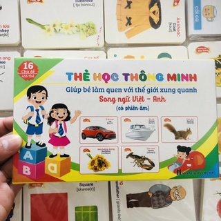 Bộ thẻ học thông minh song ngữ cho trẻ nhận biết