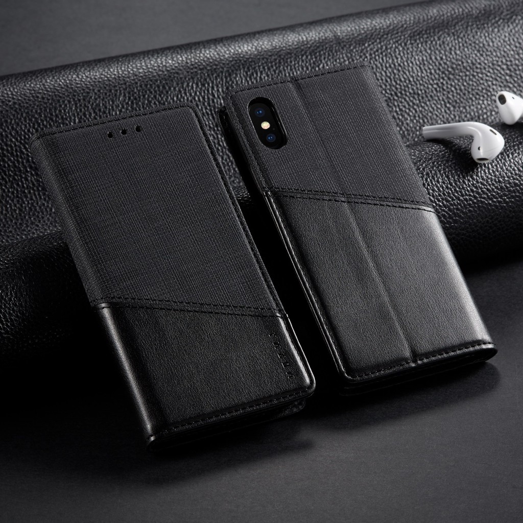 Bao da PU kiểu ví dạng gập có nam châm kèm đế đứng thông minh cho Google Pixel 3A 3A XL / 3 3XL