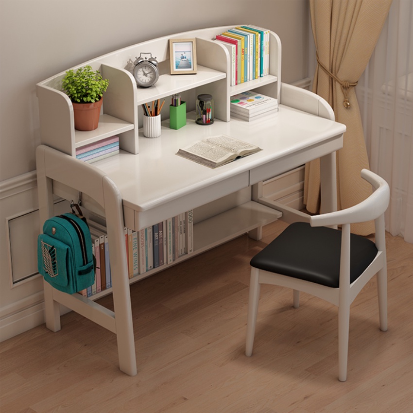 Bàn học sinh tăng giảm chiều cao chống gù, chống cận có kệ sách 80cm mẫu cao cấp