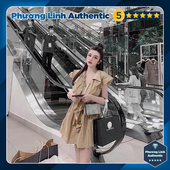 Váy cổ bèo chữ V dáng ngắn Zara Auth new tag có sẵn 2157/049 2157049 bầu có thể mặc được