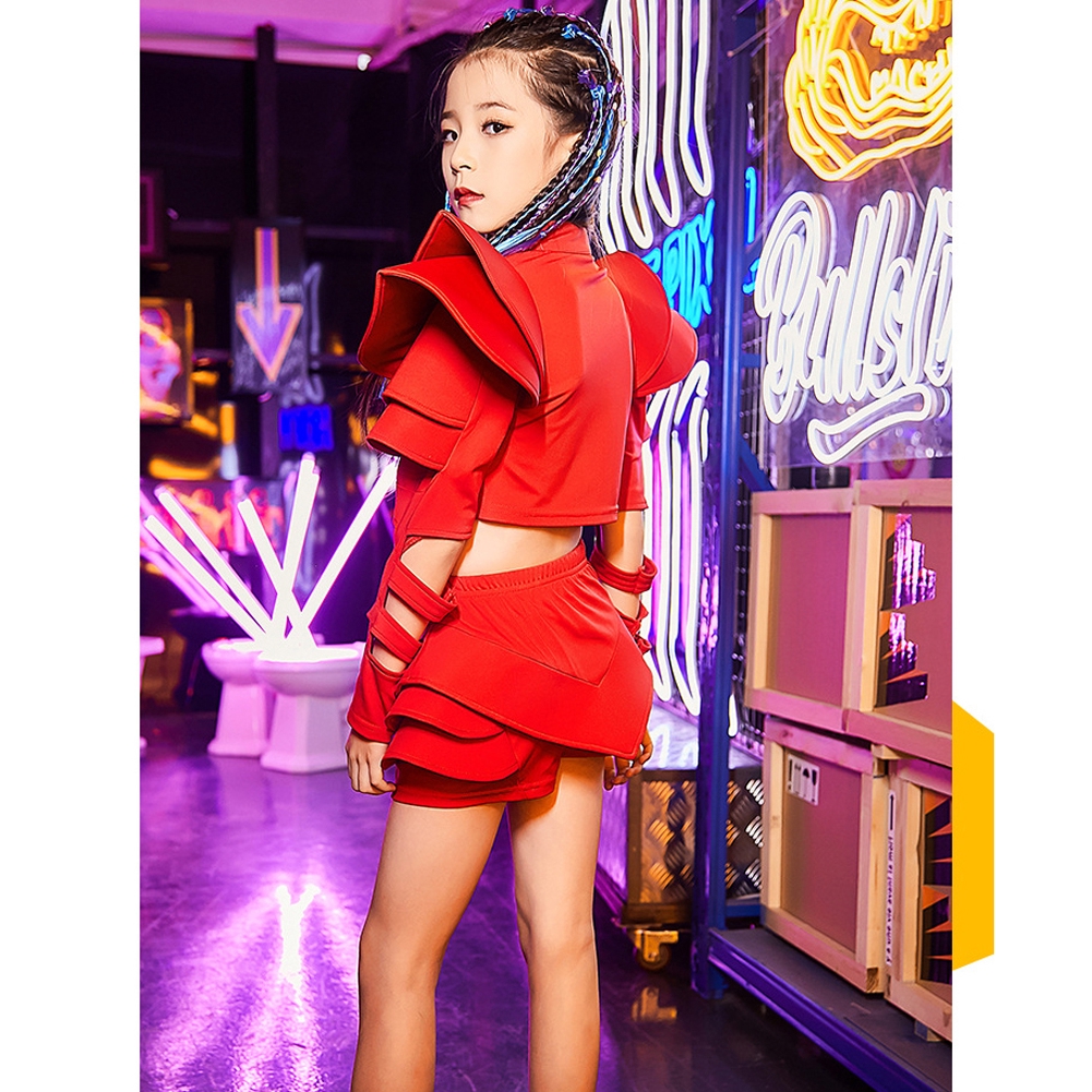 Bộ Trang Phục Trình Diễn Thời Trang Phong Cách Hip Hop Cá Tính Cho Bé Gái