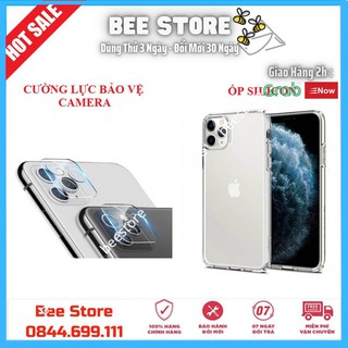 [Chính Hãng]  Combo Kính Bảo Vệ Camera Và Ốp Silicon Trong Cho iPhone 11/11pro/11promax