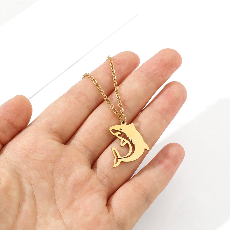 Vòng cổ Mặt Hình Cá Mập Phong Cách Hip hop Âu Mỹ