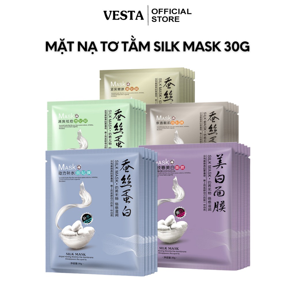 Mặt nạ giấy tơ tằm - silk mask dưỡng trắng và dưỡng ẩm da One Spring 30ml