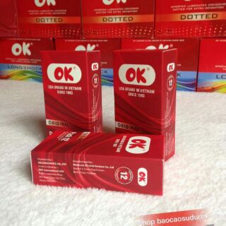 Bao cao su ok original ( 3 hộp 36 cái)