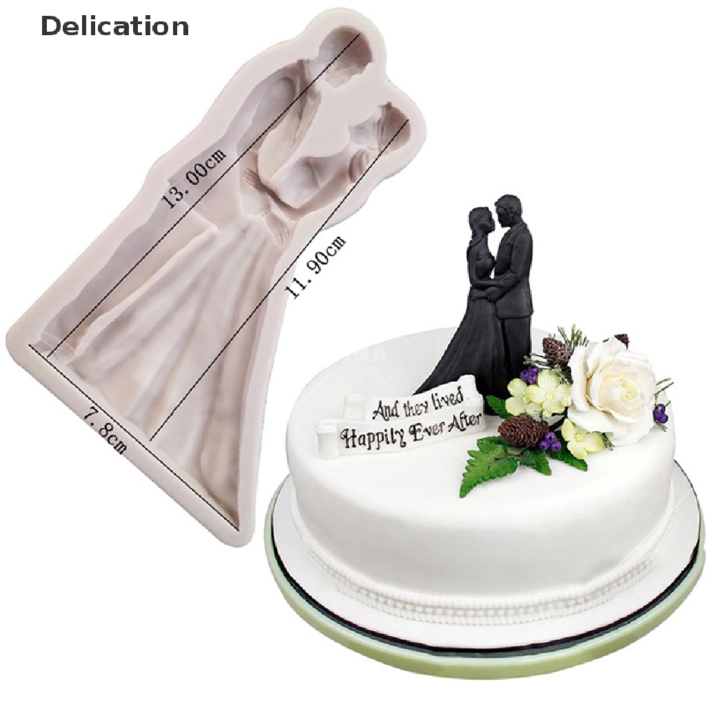Khuôn Silicone Làm Bánh Hình Cô Dâu Chú Rể