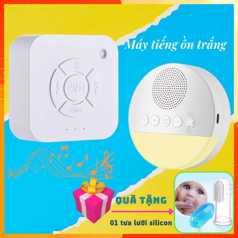 Máy nghe tiếng ồn trắng white noise cho bé máy phát nhạc ru ngủ 9, 20 âm thanh tích hợp đèn giúp bé ngủ ngon sâu giấc