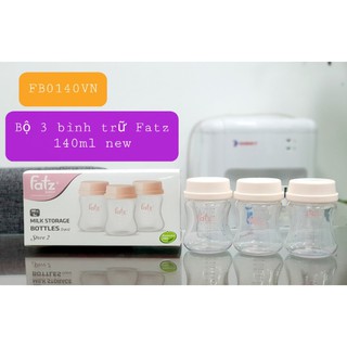 Bộ 3 bình trữ sữa 140ml - store 2 - fatz baby fb0140vn