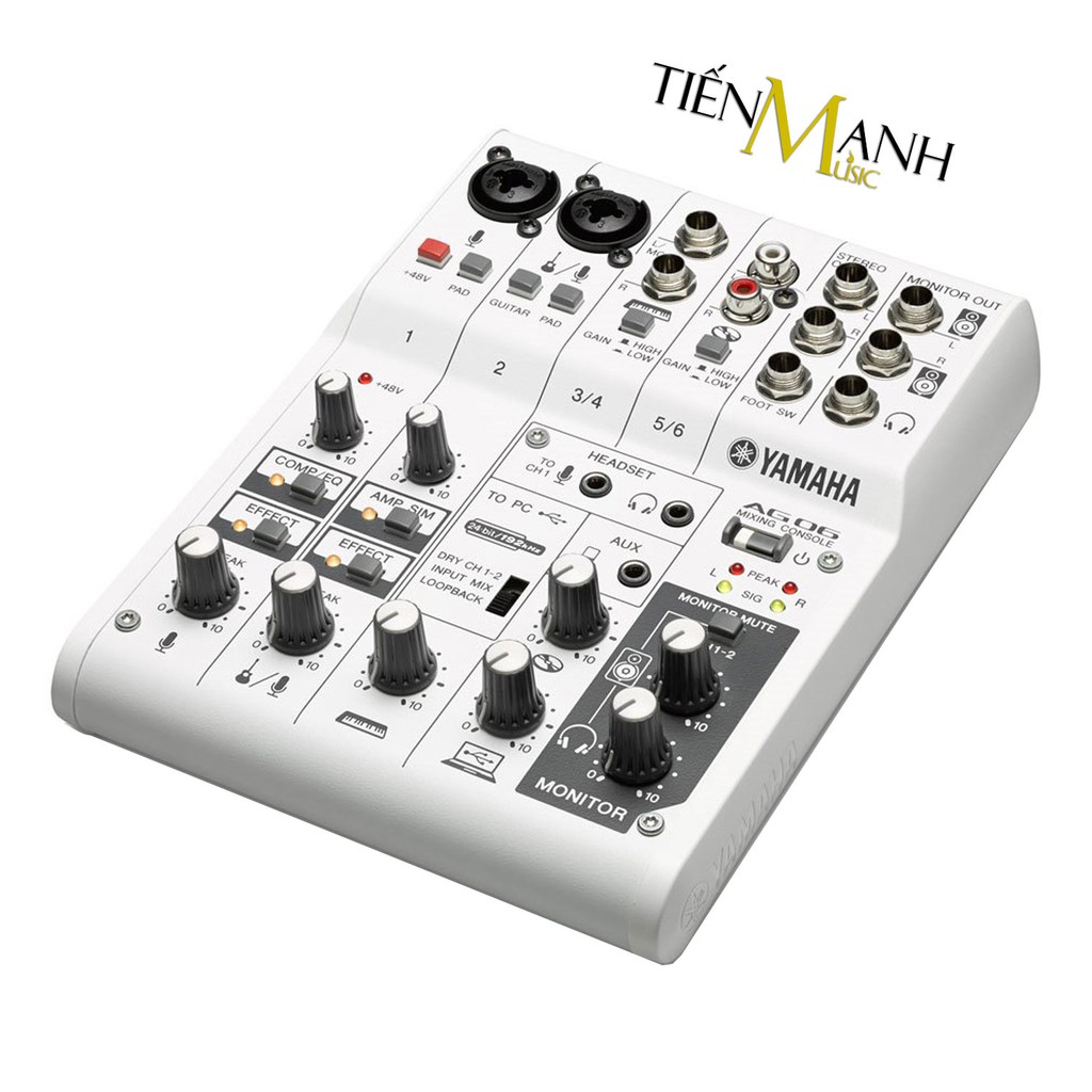 [Chính Hãng] Yamaha AG06 Soundcard kiêm Bàn Trộn Mixer Interface Compact Stereo Mixing Console AG6 Phòng Thu Studio Mix