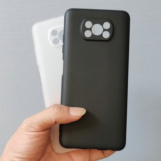 Ốp lưng silicon đen cho Xiaomi Poco X3 NFC, X3 Pro khoét riêng từng mắt camera.