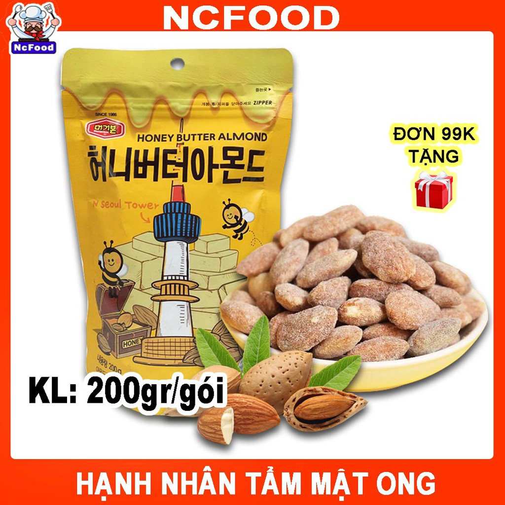 Hạnh Nhân Tẩm Bơ Mật Ong 200g Hàn Quốc NCFOOD