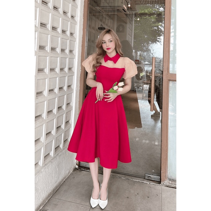 ĐẦM FORD TAY VOAN SIÊU XINH UP thoi trang shop valentina