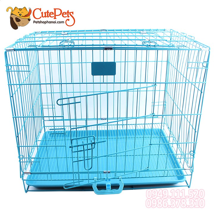 Lồng sơn tĩnh điện Size M 60x42x51cm có thể gấp gọn - Phụ kiện chó mèo Pet shop Hà Nội