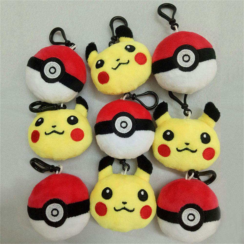 LILYES Móc Khóa Hình Pikachu Nhồi Bông Dễ Thương