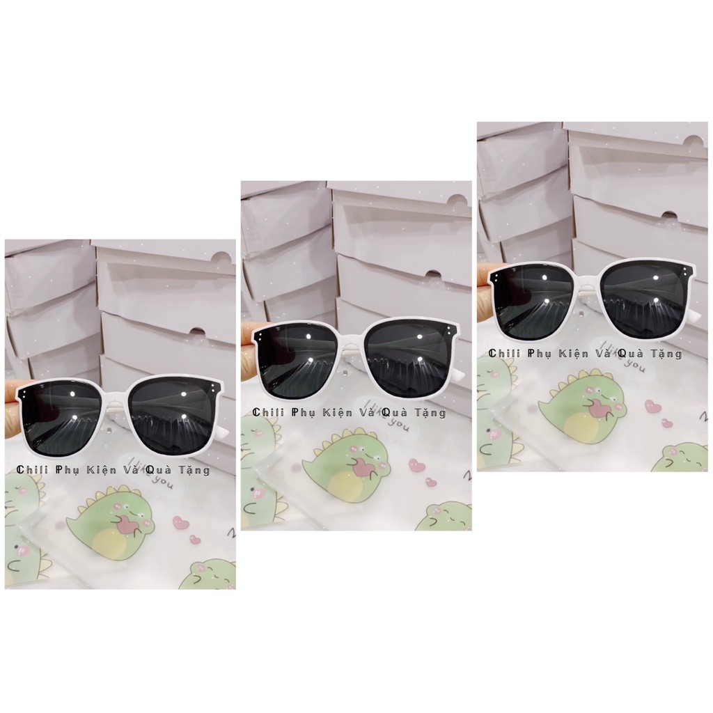 K8 - Kính mát nam nữ, mắt kiếng râm thời trang chống nắng du lịch màu trắng 2 chấm dọc | BigBuy360 - bigbuy360.vn