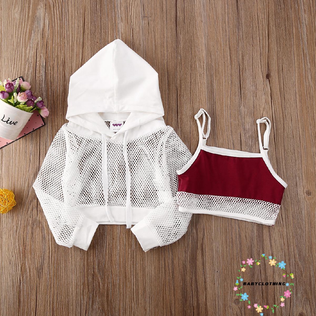 Set Áo Hoodie + Quần Dài Cho Bé Gái