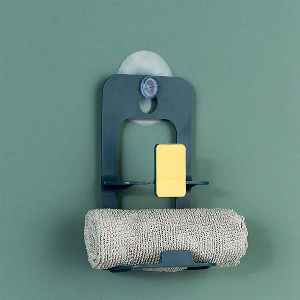 Aaron1 Giá Đỡ Phơi Ráo Bọt Biển / Khăn Lau Chén Dĩa Bằng Kim Loại Có Giác Hút Cho Nhà Bếp