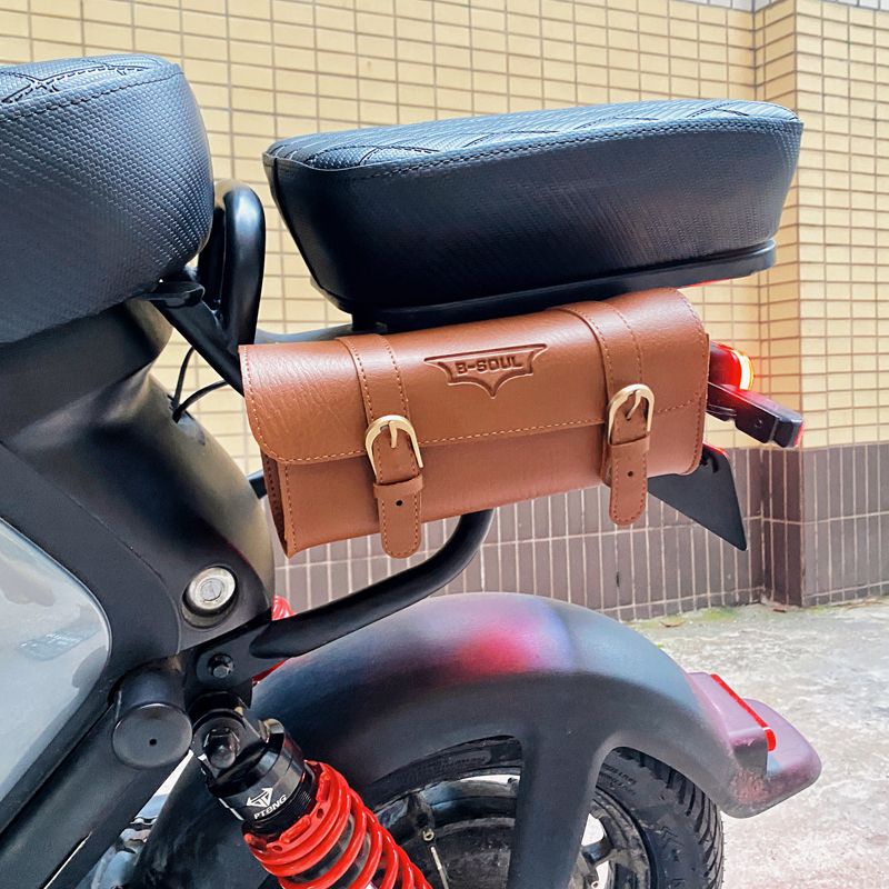 Túi da treo xe đạp ,xe máy phong cách cổ điển