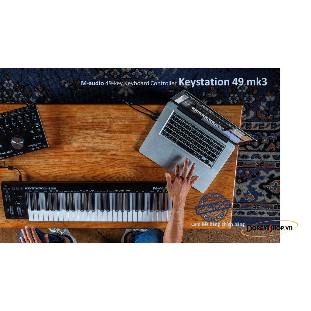 Bàn phím nhạc điện tử thương hiệu M-Audio và tên sản phẩm Keystation 49 mk3