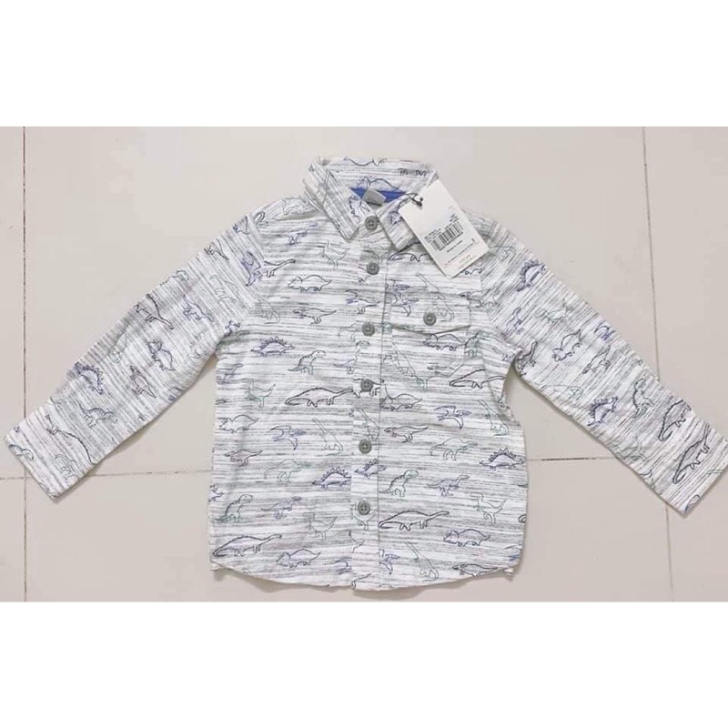 Áo sơ mi khủng long bé trai