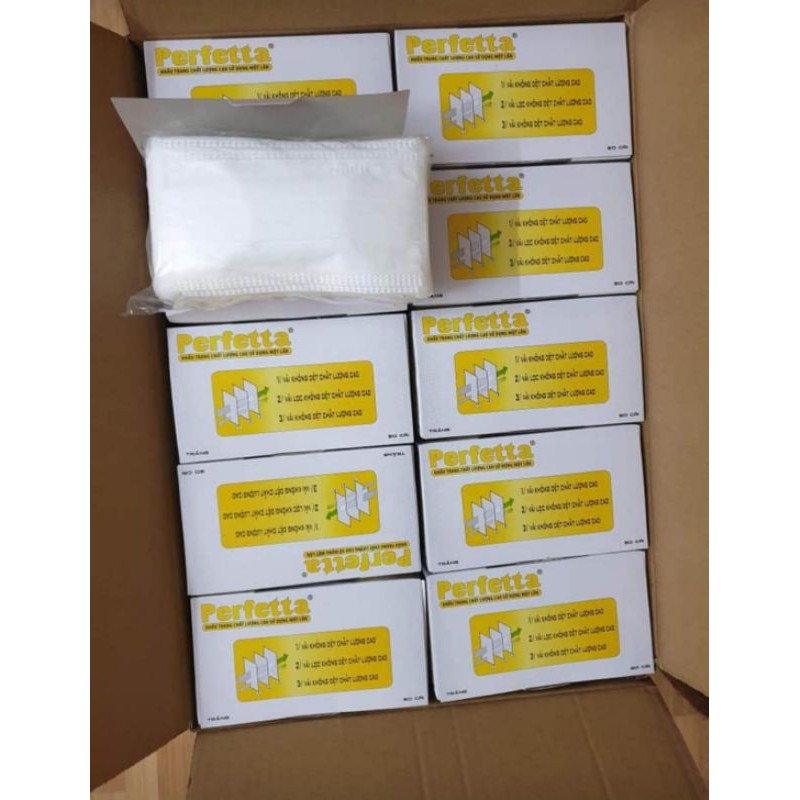 Khẩu trang perfetta 3 lớp siêu mềm mịn cao cấp | BigBuy360 - bigbuy360.vn