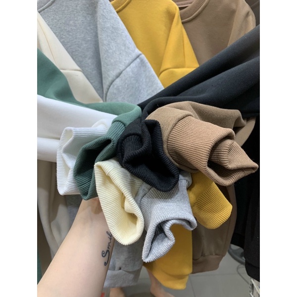 Áo From Rộng🎀 Áo Nỉ Trơn Tay Bồng full màu Hàng QC Đẹp | BigBuy360 - bigbuy360.vn