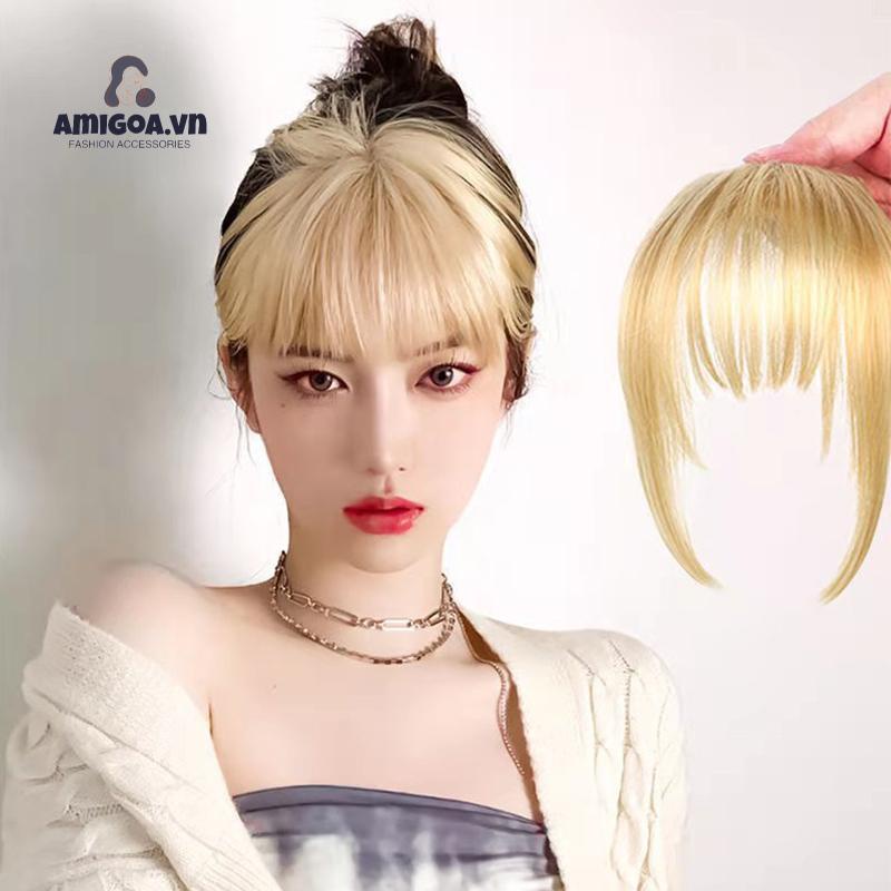 ✨✨ Tóc mái bằng giả nhuộm tông vàng thời trang