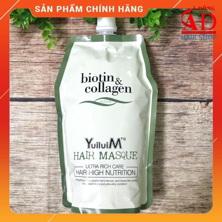 HẤP DẦU BIOTIN COLLAGEN YUILUIM SIÊU MỀM MƯỢT TÓC 500ML