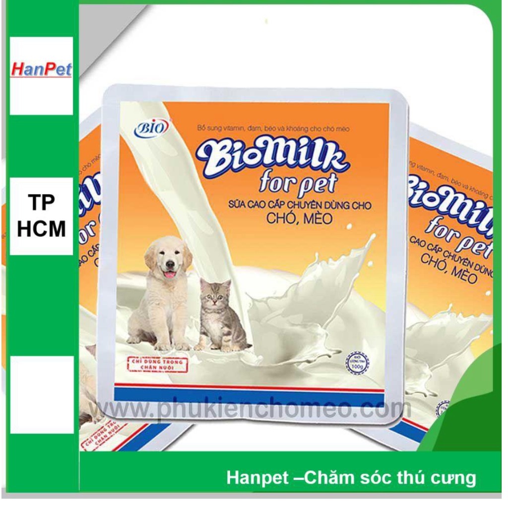 HN-Sữa Cho Chó Mèo Bio Milk - Sữa bio milk 100g (hanpet 4711637) dinh dưỡng thú cưng