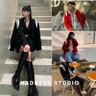 Video + ảnh thật - k1295 áo khoác bomber teddy chất dạ phối da siêu đẹp k0295 - madness studio