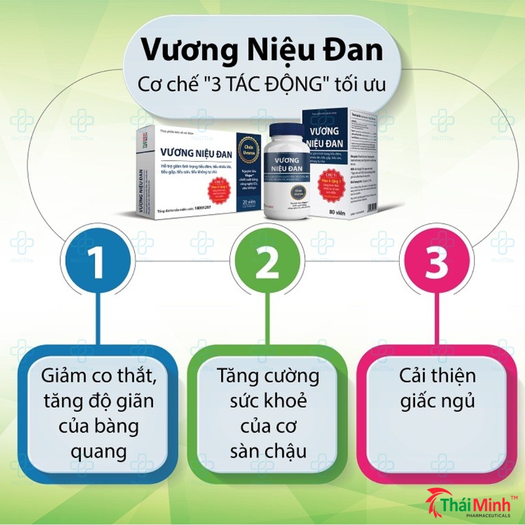 Vương Niệu Đan - Hỗ trợ giảm tình trạng tiểu đêm, tiểu nhiều lần, tiểu són, tiểu gấp, tiểu không tự chủ