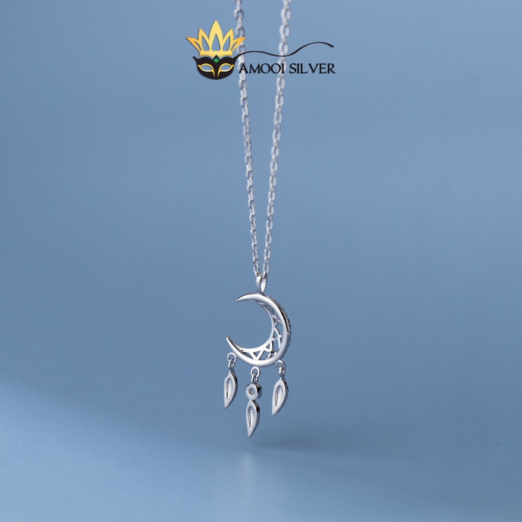 Dây chuyền bạc S925 dream catcher 3 chiếc lá - Amooi Silver AD161