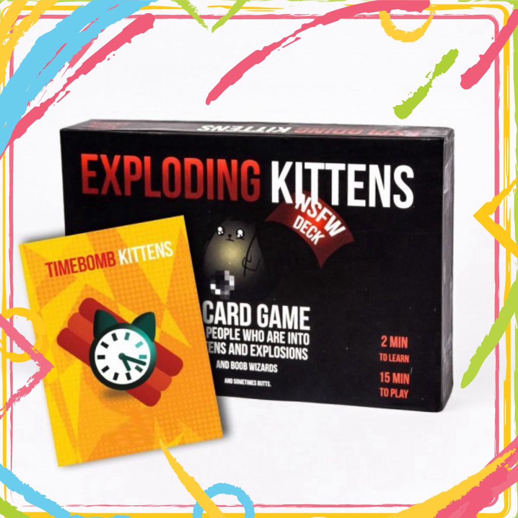 Combo Exploding Kittens 18+ và bản mở rộng Timebomb Kittens