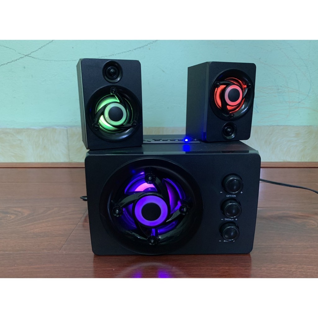 Loa bluetooth nghe nhạc bass khỏe cho máy tính điện thoại tivi giá rẻ chính hãng speakers FT - 380U - Loa 2.1