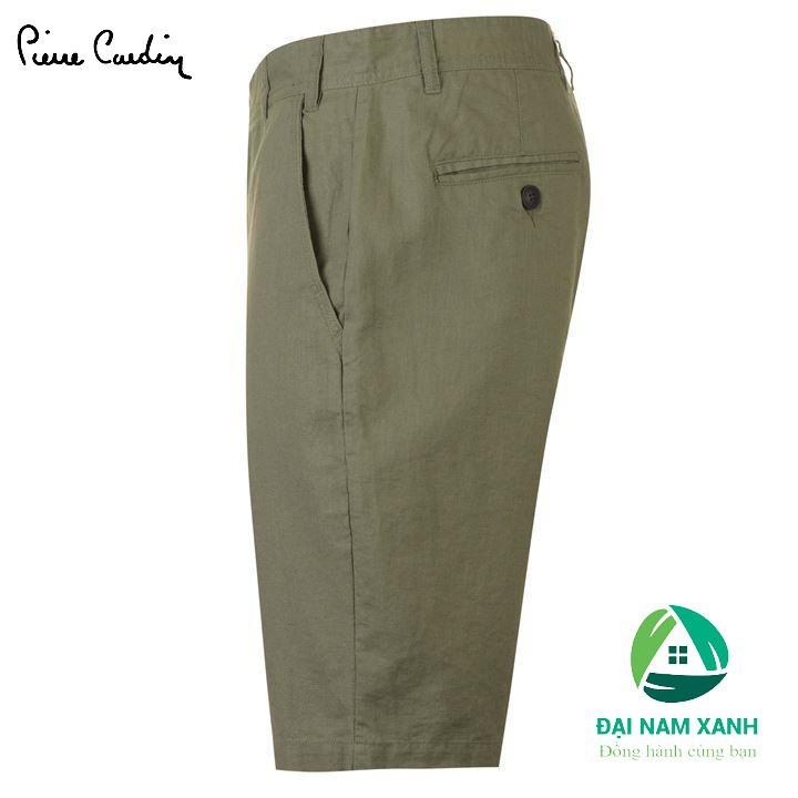 Quần short nam Pierre Cardin Linen (màu Olive) - Hàng size châu Âu