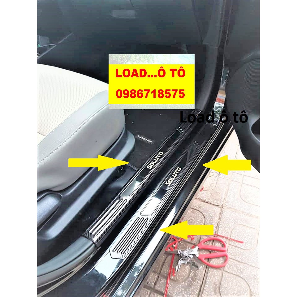 Ốp Bậc Chân, Nẹp Bước Chân Xe KIA Soluto 2024-2019 Mẫu Carbon Cao Cấp
