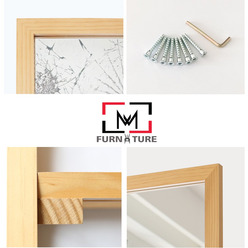 [BIG SIZE] GƯƠNG ĐỨNG KHUNG GỖ HÀN QUỐC - A MIRROR NATURAL SIZE 50X170 | BigBuy360 - bigbuy360.vn