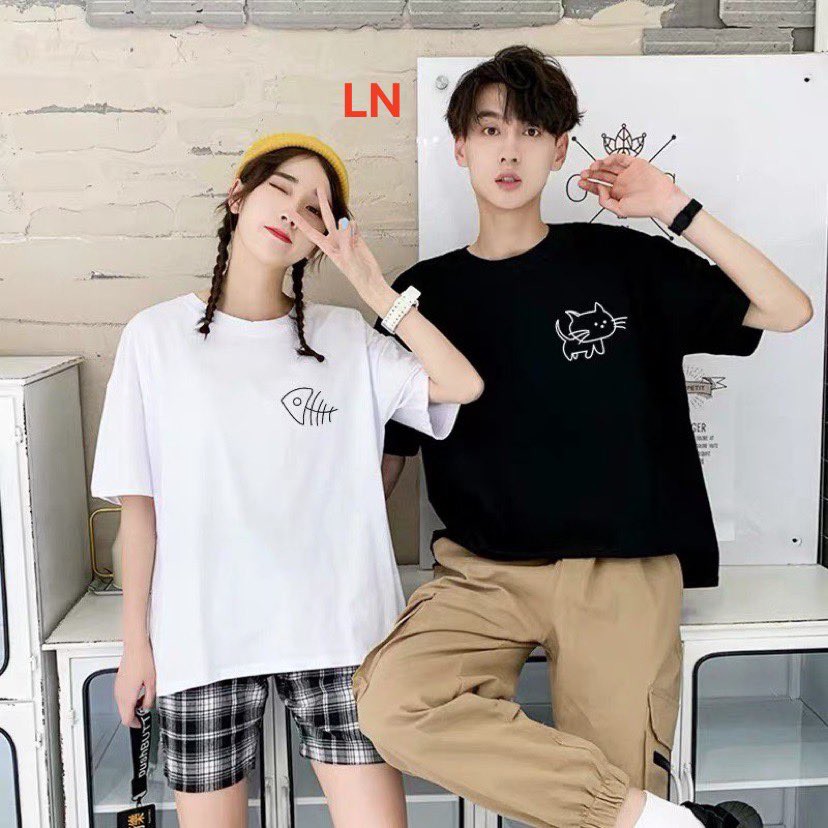 Áo đôi mèo và cá siêu đẹp