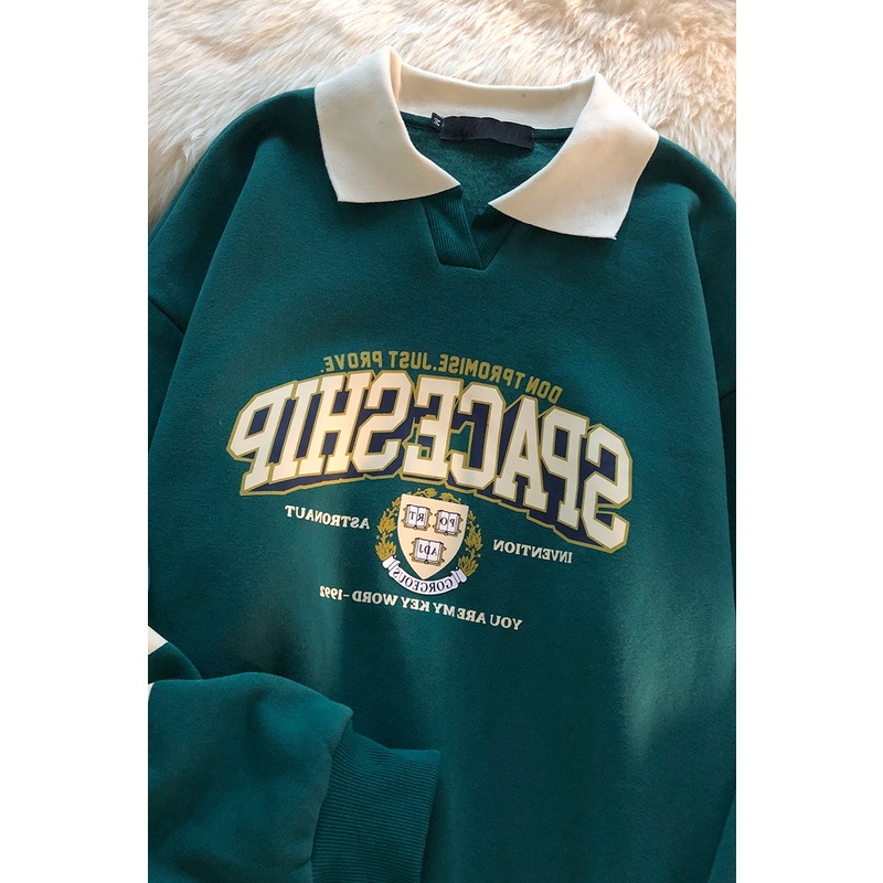 [Hàng Order] Áo Polo SPACESHIP có cổ ULzzang form rộng dài tay dày dặn Unisex mới nhất thu đông 2021 PL009 | BigBuy360 - bigbuy360.vn