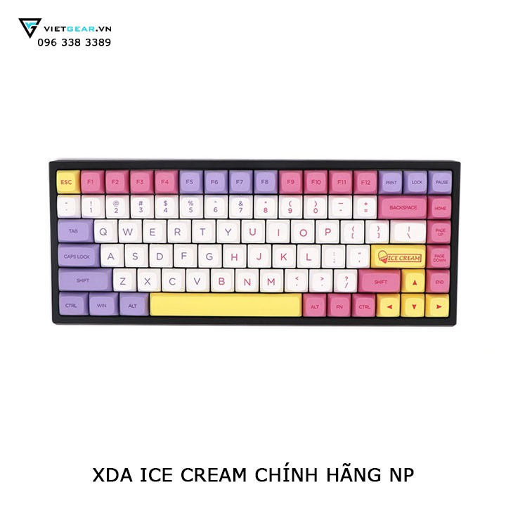 Bộ nút bàn phím XDA Ice Cream Real NP Thick PBT dyesub 151 nút